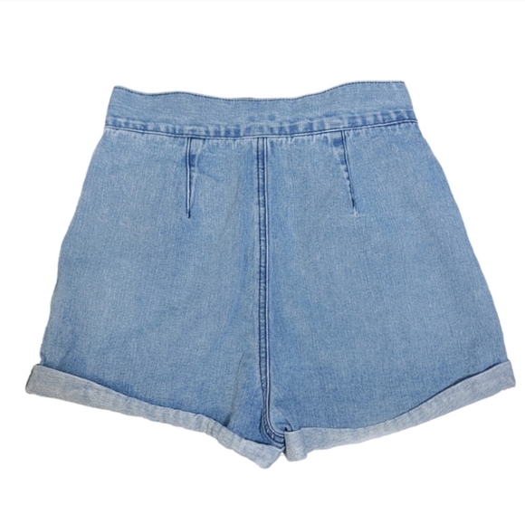 BDG Urban Outfitters Light Wash High  Waist Cuffed Denim Shorts Women's Size 2 - Picture 2 of 7